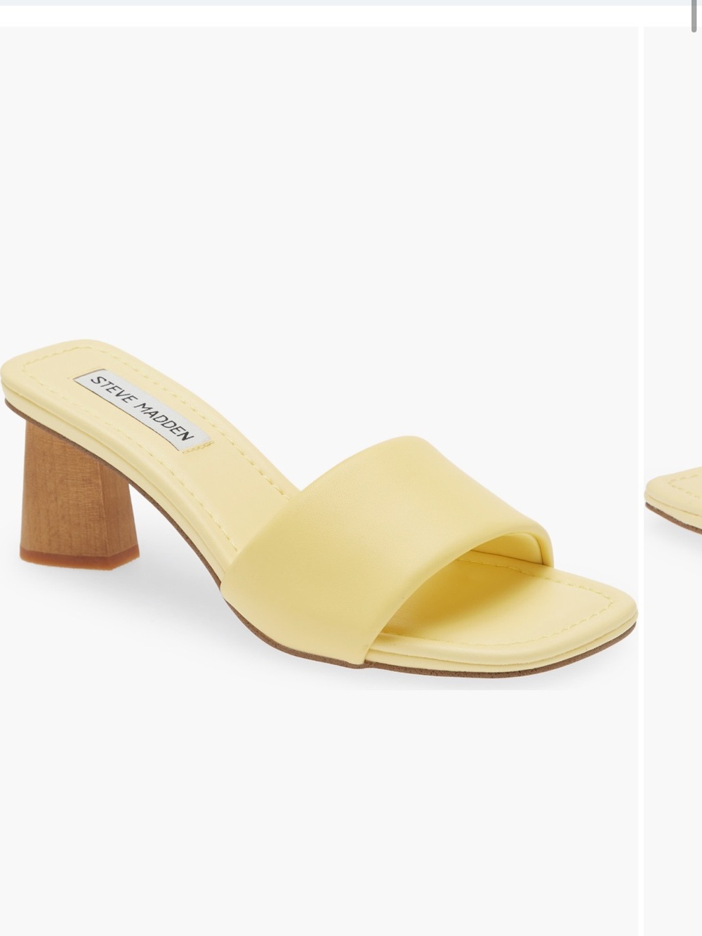 Steve Madden Slide Sandal with Wood Block Heel